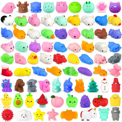 50-5PCS Mochi Squishies Kawaii Anima Squishy Toys For  Antistress Ball Squeeze Party Favors Stress Relief Toys For Birthday