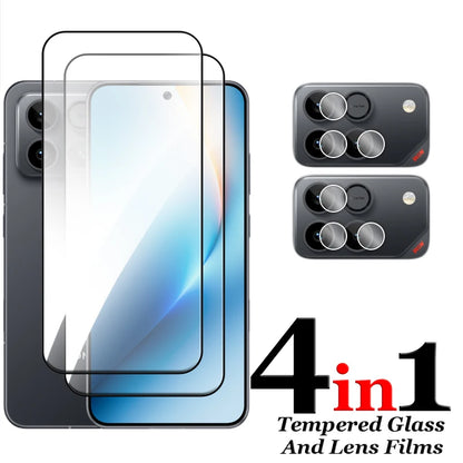 6in1 For Honor Win Glass For Honor Win RT Tempered Glass 2.5D Full Cover Glue Screen Protector For Honor Win Lens Film