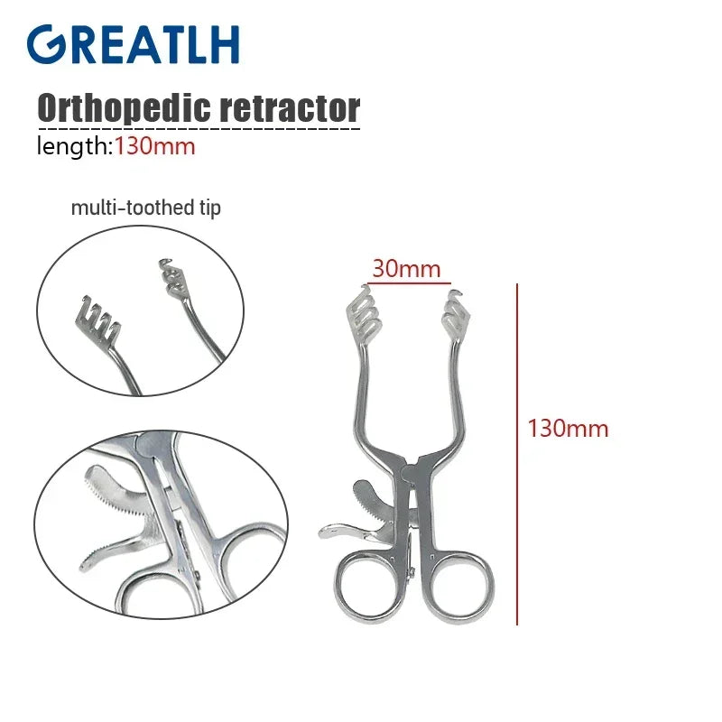 GREATLH Veterinary Instruments  Orthopedics Weitlaner Retractor Stainless Steel Self-Retaining Retractor pet