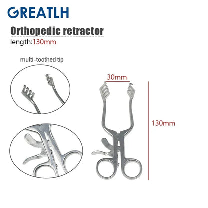 GREATLH Veterinary Instruments  Orthopedics Weitlaner Retractor Stainless Steel Self-Retaining Retractor pet