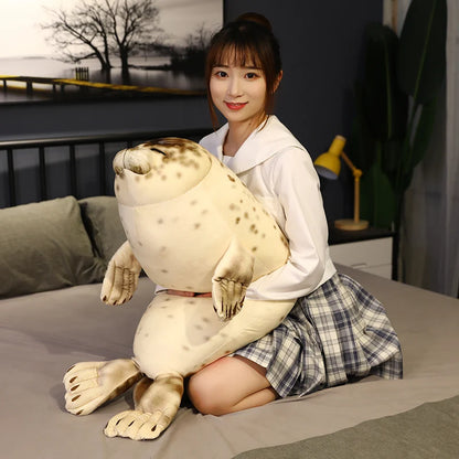 Simulation Giant Sea Lion Plush Toys Sea World Animal Soft Stuffed 3D Seal Pillow Home Decor Sofa Cushion Nice Birthday Gift