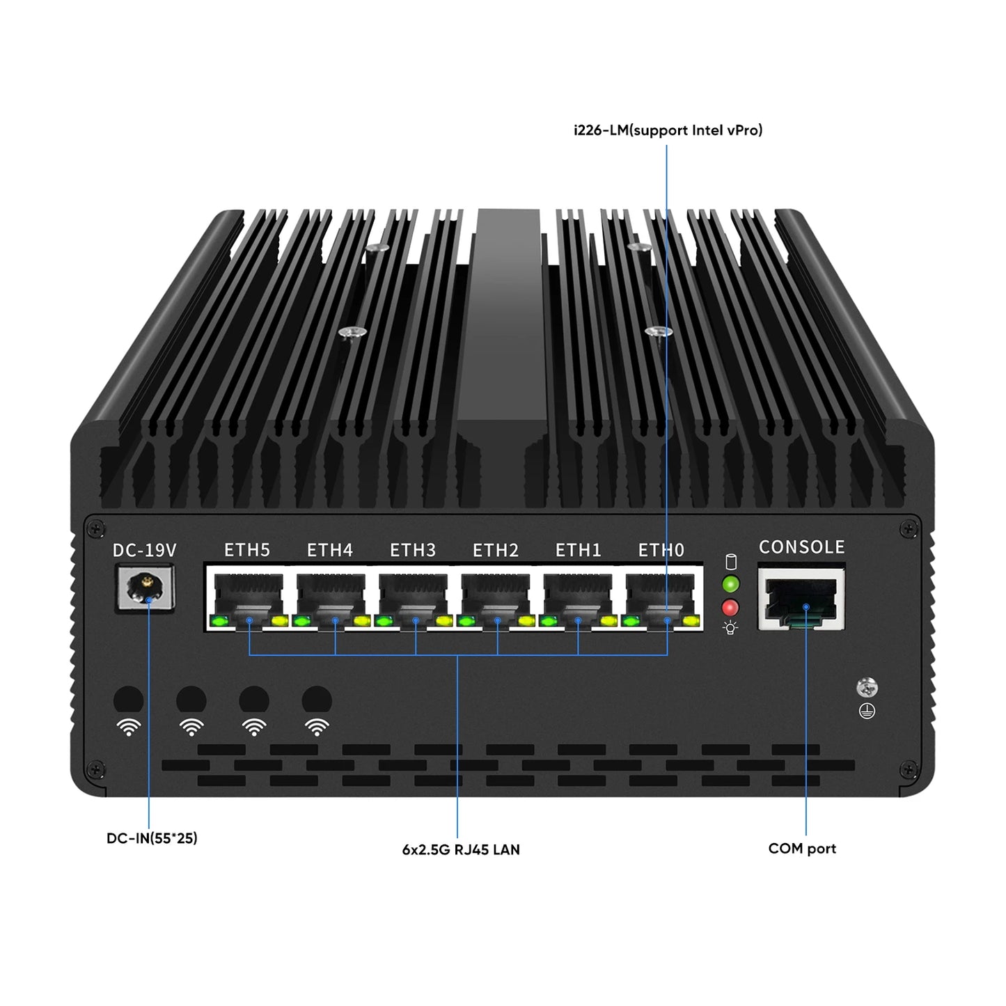Topton Solid Firewall Mini PC Ultra 9 185H 7 155H 4x/2x 10G SFP 6*2.5G LAN Intel VPro Thunderbolt 4 2xNVMe Proxmox Home Server