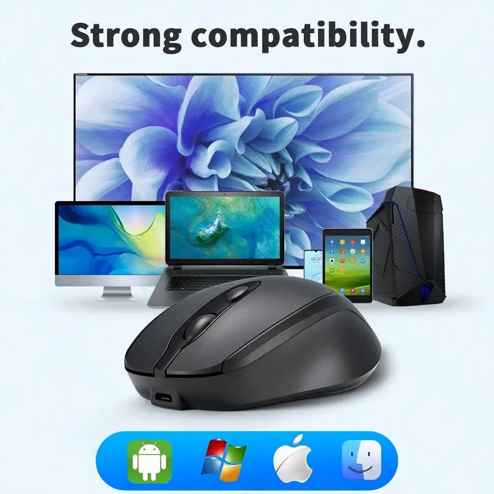 Beechip Rechargeable Wireless Bluetooth Mouse Silent WIRELESS COMPUT MOUS USB Ergonomic Gamer Mouse For Computer Laptop Macbook