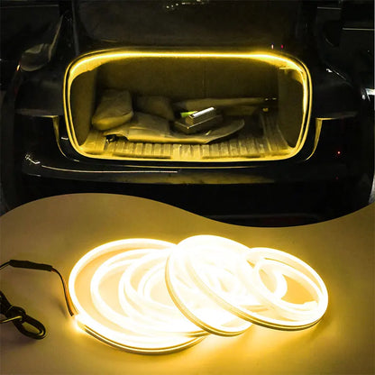 RGB 5M Car Rear Trunk Brighten LED Strip Multifunctional for Waterproof Flexible Light APP Control Connector Plug & Play 12V