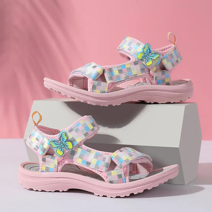 Summer Children Sandals Baby Girls Toddler Soft Non-slip Princess Shoes Baby Cute Pearl Princess Dance  Kids Performance Prop