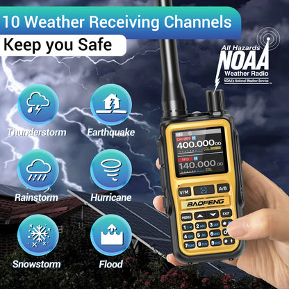 BAOFENG UV-5R Mini Full Band Walkie Talkie Bluetooth Programming Wireless Copy Frequency Type-C Long Range Ham Radio for Camping