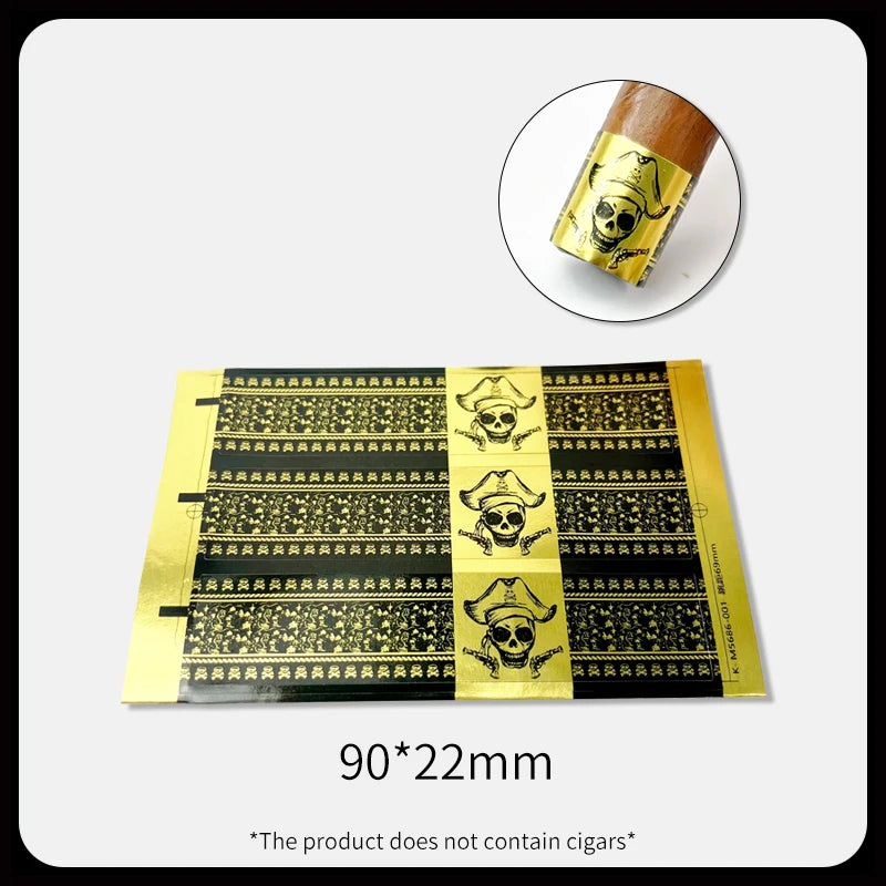 100pcs Cigar Label Ornament Repair Burst Foot Fixed Nightshade Anti-cracking Cigar Toe Label