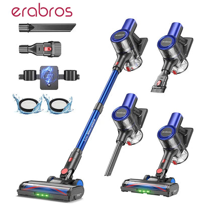 Erabros EV2 Cordless Vacuum Cleaner 450W 55Kpa High Suction Powerful Handheld Home Cleaner Capacity LED Display Floor Carpet