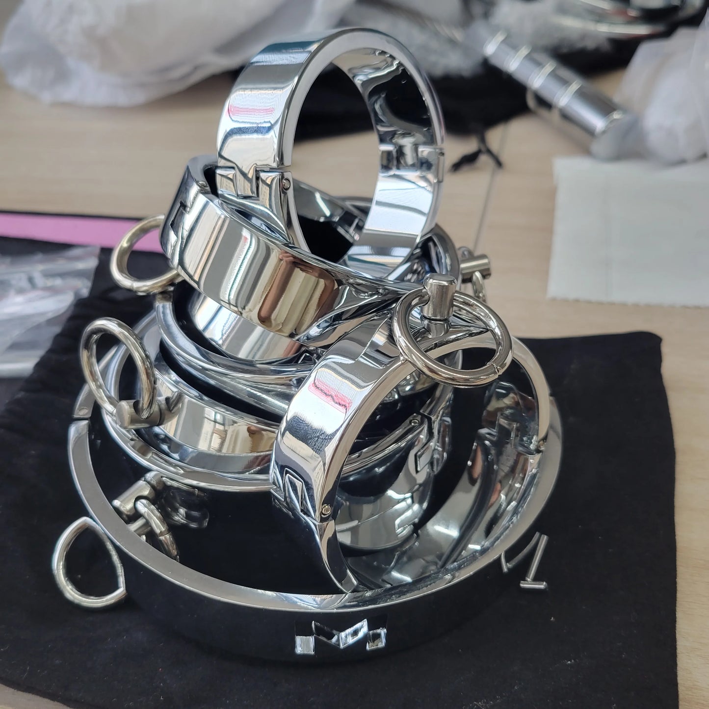 Metal Steel Ankle Wrist Cuff Handcuffs Restraints Slave BDSM Bondage Intimate Adult Game Sex Shop for Couples Sex Products