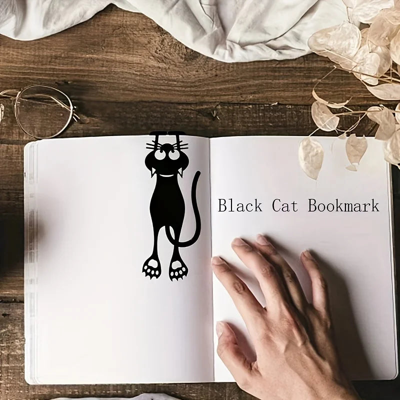 Creative hollowed-out black cat bookmarks, suitable for office, home and school supplies - the perfect gift for book lovers