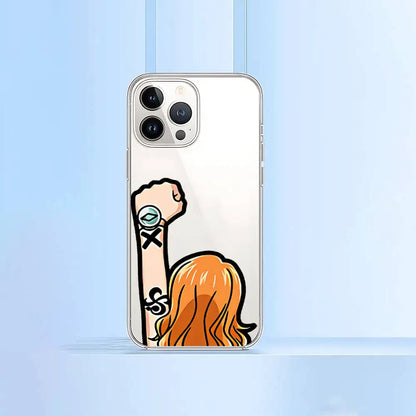 Cute Anime N-Nami Phone Case For IPhone 17 16 15 12 11 Pro Max 14 Plus 13 Mini Clear Cover Soft Funda