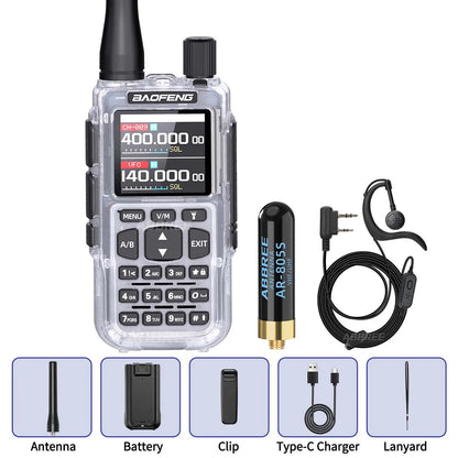 BAOFENG MINI 5 Walkie Talkie 2200mAh Battery APP Bluetooth Programming Long Range Dual PTT Newly Upgraded UV-5R MINI Ham Radio