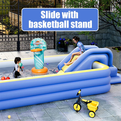 Inflatable Water Slide Compact Inflatable Climbing Wall Water Slide Park Outdoor Summer Fun for Kids Inflatable Slide