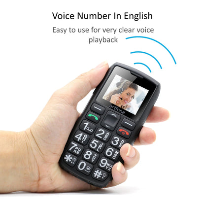 Artfone C1+ Bar Senior Mobile Phone With Free Charging Dock  Big Rubber Keypad  For Elderly Dual Sim One Key SOS FM 1400mAh