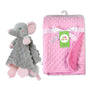 Custom Name Baby Blanket Personalized Baby Shower Gift Soft Minky Dot 2-in-1 Blanket & Lovey Set for Boys Girls