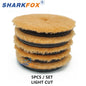 Sharkfox 5/6Inch Wool Car Polishing Pad High Density Lamb Woollen Polish Buffing Pad Wool Polishing Pad for Car Detail Polishing