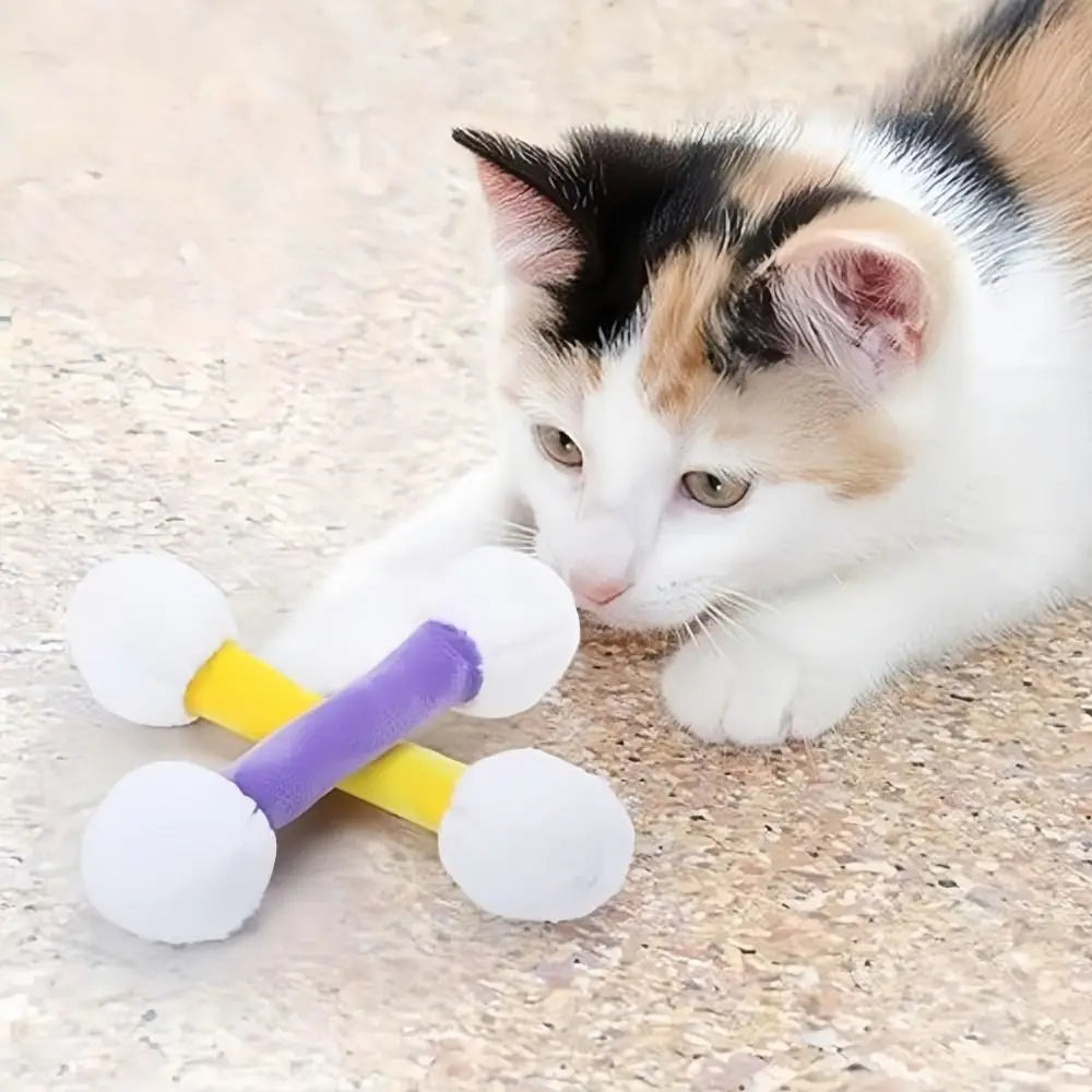 New Soft Q Tip Cat Self-Play Giant Swabs Shape Cotton Swab Shape Cat Durable Bite-Resistant Interactive Cat Indoor Cats