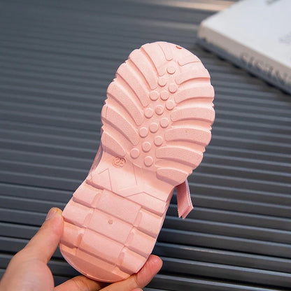 Girls Sports Shoes Kids Running Sneakers for School Fashion Cute Shiny Non-slip Children's Casual Shoes with Heart Spring Autumn
