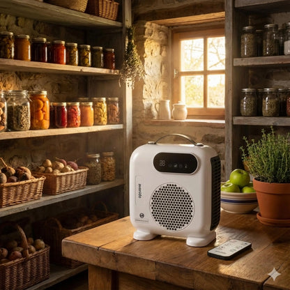 2000W fan with remote control heater electric timer LED panel fan function cold blast temperature range 15-40 °C
