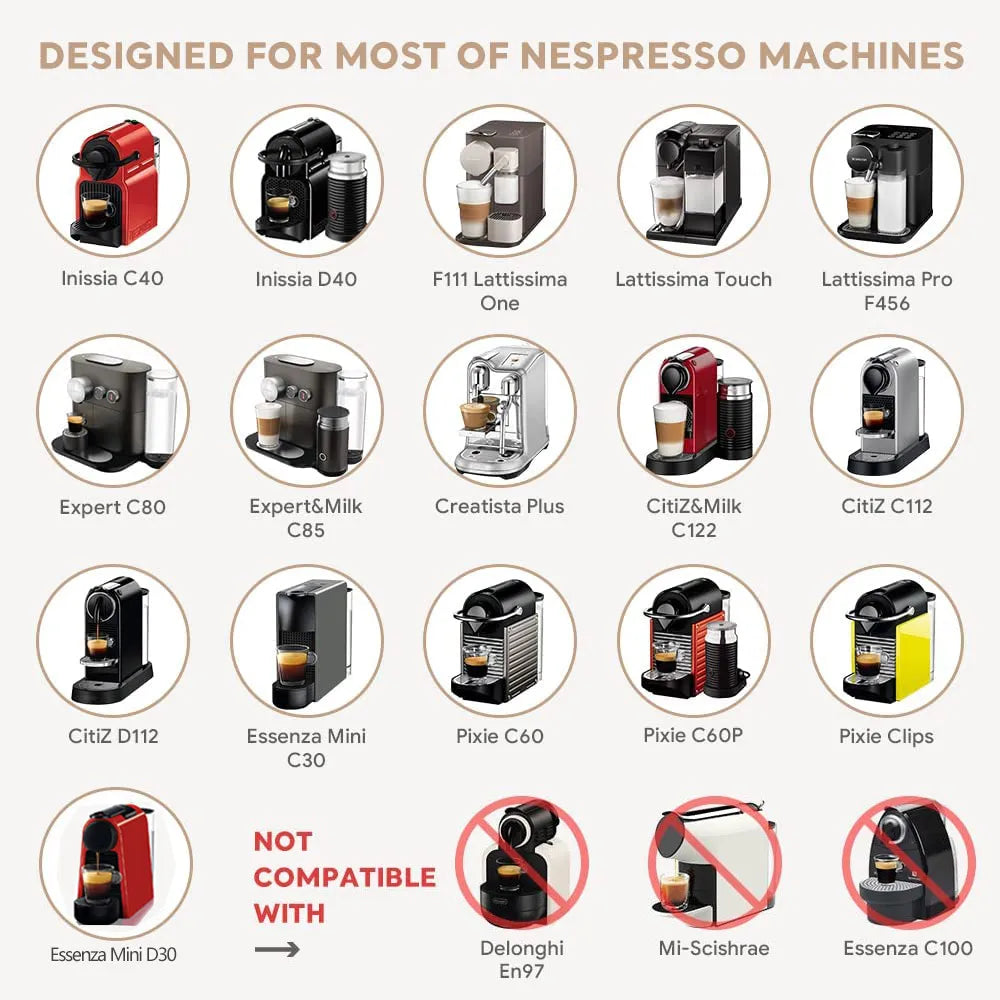 Reusable Pods for Nespresso Reusable Stainless Steel Capsule Crema Espresso Coffee Filters Reusable Pods Coffee Accessories