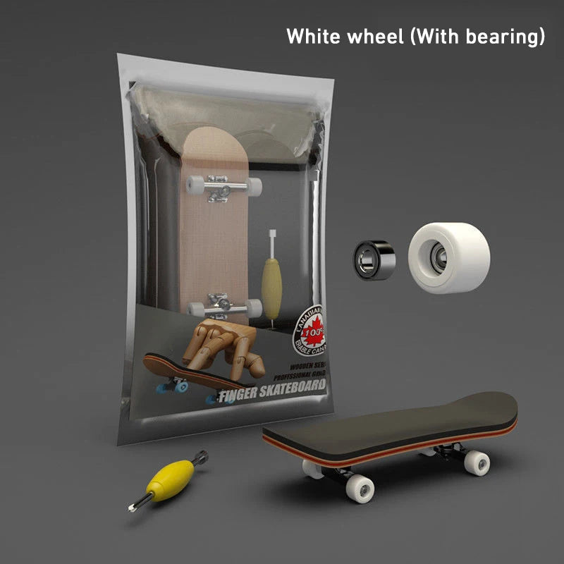 Puzzle Toy Finger Skateboard Maple Wood Fingerboard Hobbies Novelty Anti Stress Sensory Toys For Boy Mini Funny Cute Skate Gift