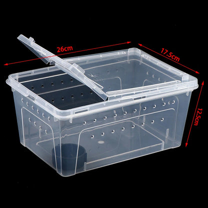 1pc Vivarium Lid Reptile Pet Product Reptile Tank Insect Spiders Tortoise Lizard Transparent Breeding Box