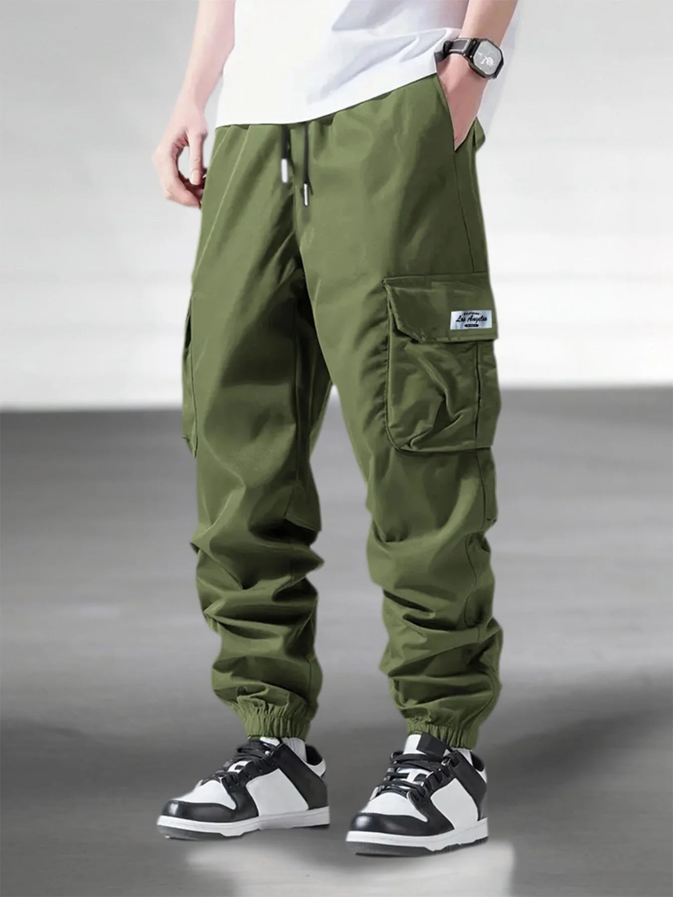 Men's Spring Autumn Street Work Pants Multi Pocket Casual Training Pants Jogging and Hiking Casual Trousers Men's Cargo Pants