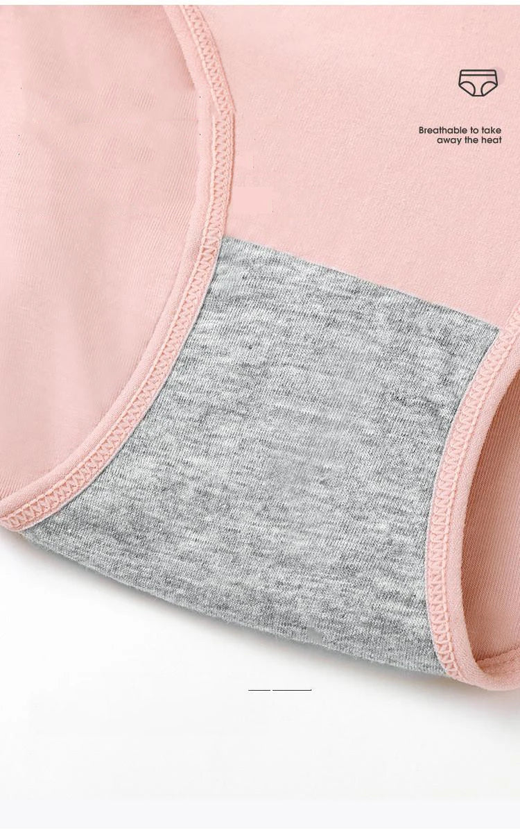 4Pcs Women's Menstrual Panties Physiological Pants Leak Proof Underwear Ladies Period Panty High Waist Cotton Briefs Lingerie