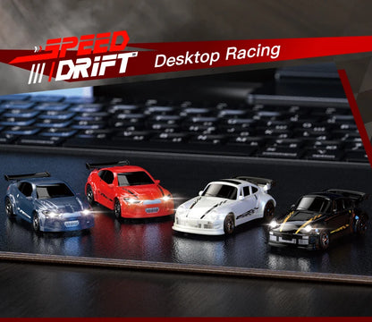 KF20 1/64 High Speed Drift RC Car 2.4G 4WD Remote Control Desktop Mini GTR Racing Model Cars for Boys Kids Toy Gift
