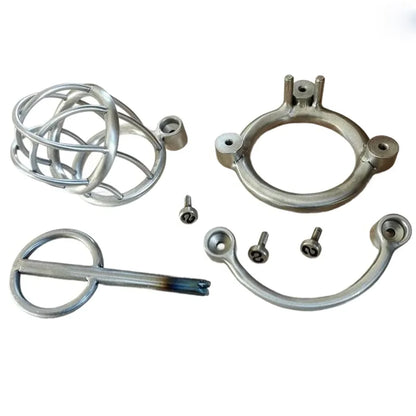 Custom Anti Slip Chastity Ring Stainless Steel Screw Lock Cage Personalized CBT Device for Men Heavy BDSM Bondage Gear Chastity