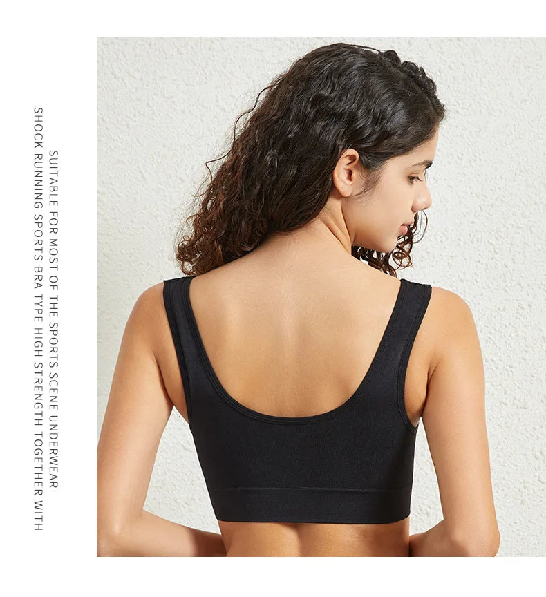 1pcs Women Sports Bra Large Size No Steel Ring Seamless Underwear Removable Chest Pad Runing Sport Yoga Vest Bras