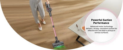 Cordless Vacuum Cleaner, 55Kpa/500W/45min 10 in 1 Powerful Stick Vacuum Cleaner for Home Pet Hair/Hard Floor/Carpet