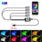Neon Dual Control LED Car Interior Ambient Foot Light with USB Wireless Remote Music APP Control Auto Atmosphere Decorative Lamp