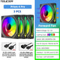 TEUCER Prism4 Pro ARGB Fan 120mm PC Case Fan Kit 4pin PWM CPU Cooling Fans 3pin 5v RGB 12cm Gaming Computer Fan
