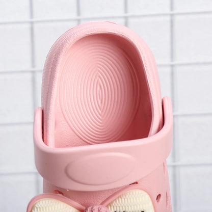 New Children's Slippers Summer Handmade DIY Cartoon Bow Sandals for Girl Flip Flops Non-Slip Garden Beach Shoes