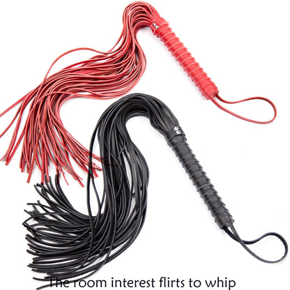 Genuine Leather Horse Whip, Flogger, Jump Bat | 68cm Long Dressage Training Whip for Equestrians | with Decorative Tassel and No