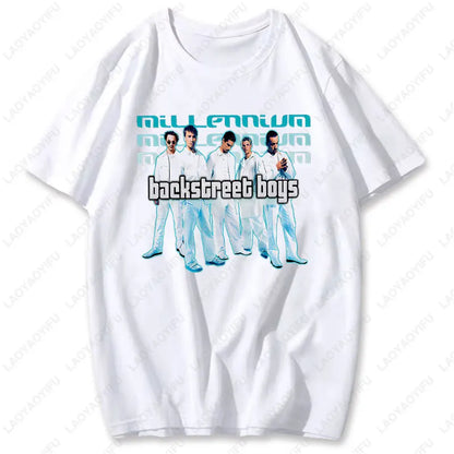 Backstreet Boys Millennium Tour Music Vintage Tshirt Men Women Hipster Popular Tops Summer Fashion Streetwear Unisex Tees Gift
