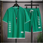 Summer Hot Selling Men's Sports Set JORDAN Printed Casual T-Shirt + Shorts Two-Piece Running Set Breathable and Comfortable