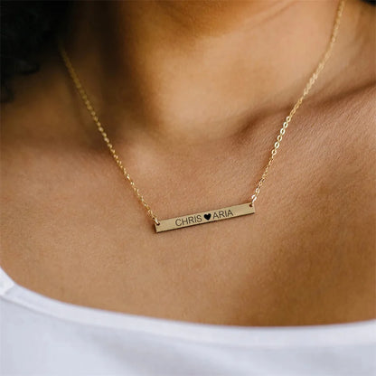 EManco Name Sentence Letter Necklace Women's Stainless Steel Necklaces Customized Initial Pendant Factory Direct
