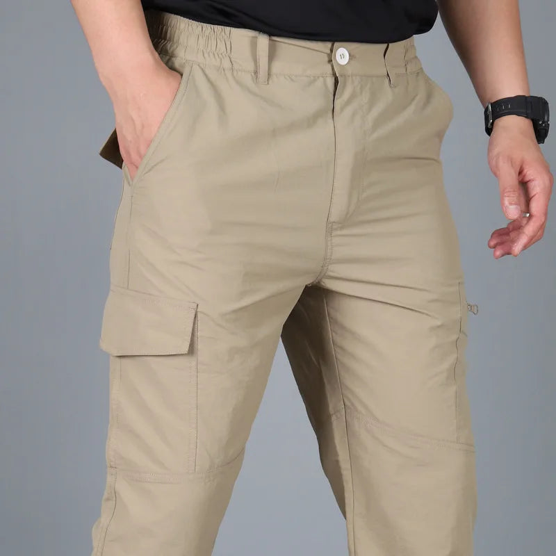 Male Cargo Pants Men Army Military Tactical Pants Streetwear Jogger Trekking Hiking Mountain Work Tourism Trousers Slim Fit