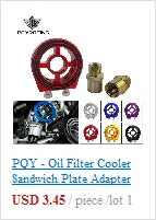 Universal 13 Rows Oil Cooler Kit + Oil Filter Sandwich Adapter + Nylon Stainless Steel Braided An10 Hose W/ PQY Sticker+Box