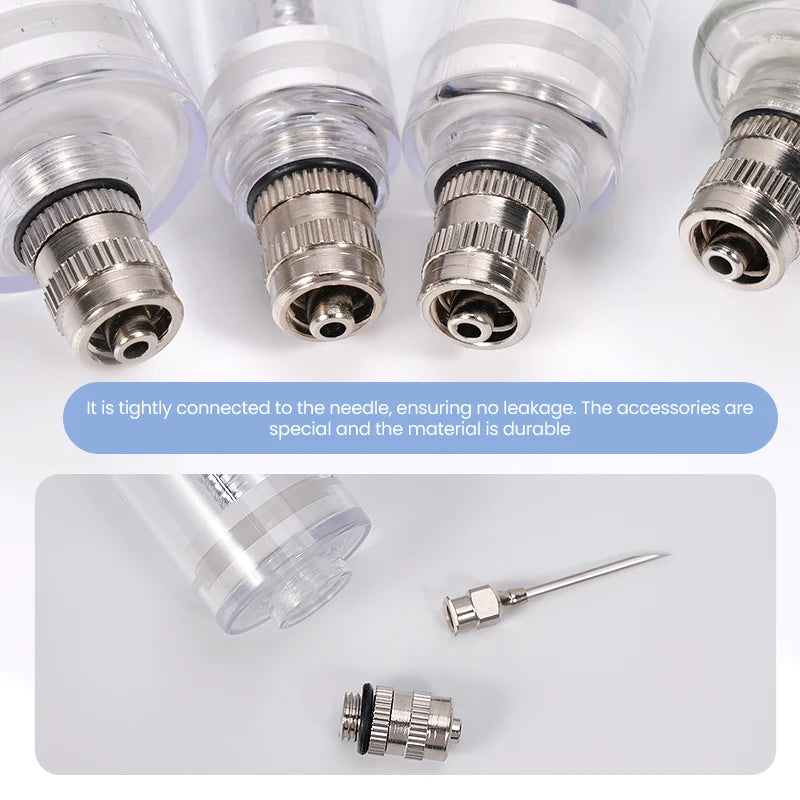10/20/30/50ml Farm Animal Syringes Plastic Adjustable Dose Vaccine Injection with 10pcs needles Livestock Dispensing Tools