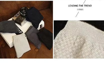 5Pairs/Lot Men's Socks High Quality Bamboo Fiber Business Breathable Deodorizing Socks Men's Casual Socks Large Size EU38-46