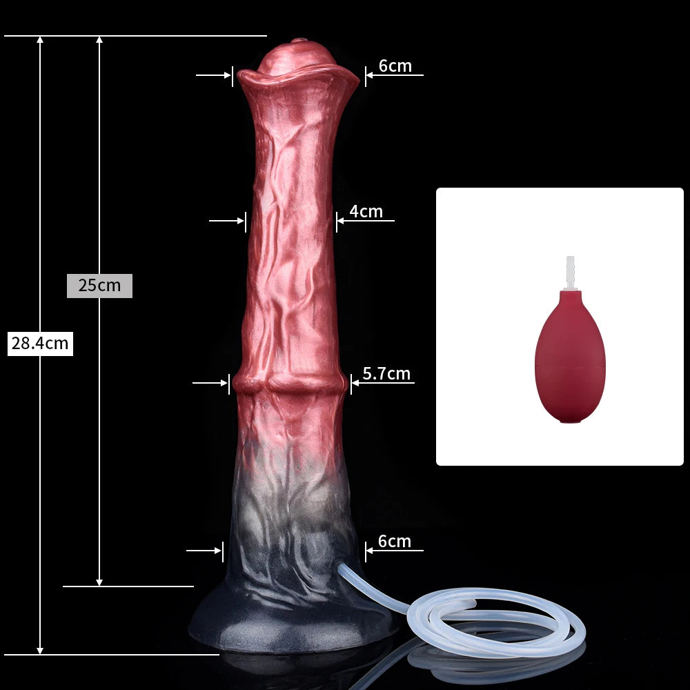 NNSX Horse Squirting Anal Plug Dildo Ejaculation Penis with Strong Sucker G-spot Stimulation Silicone Erotic Sex Toys For Woman