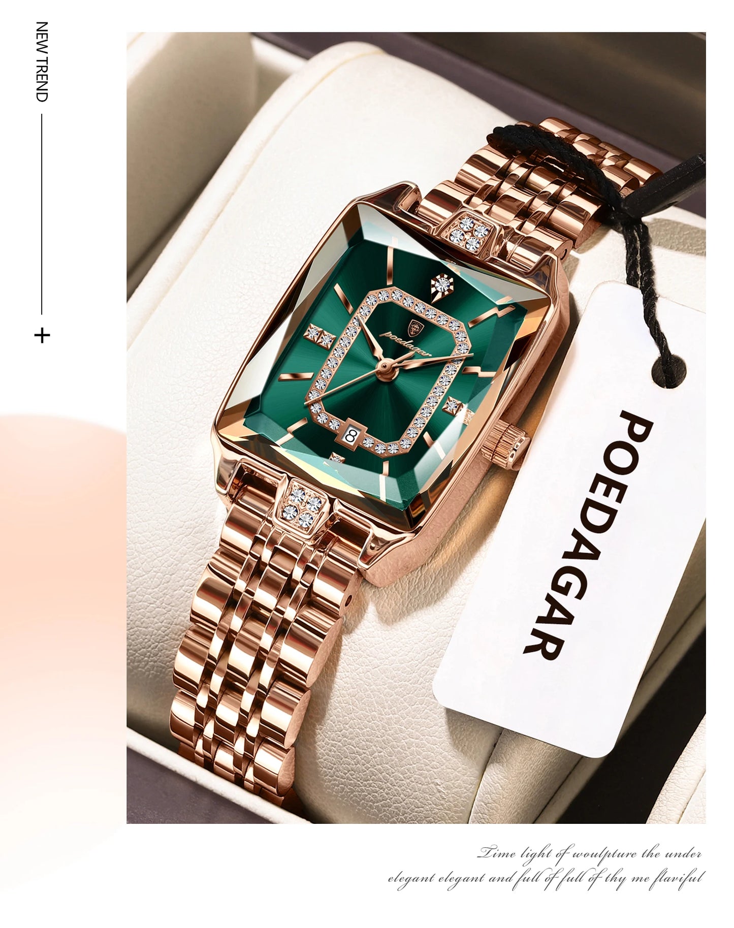 POEDAGAR Luxury Woman Watch Waterproof Date High Quality Casual Ladies Wristwatch Stainless Steel Quartz Elegant Women's Watches