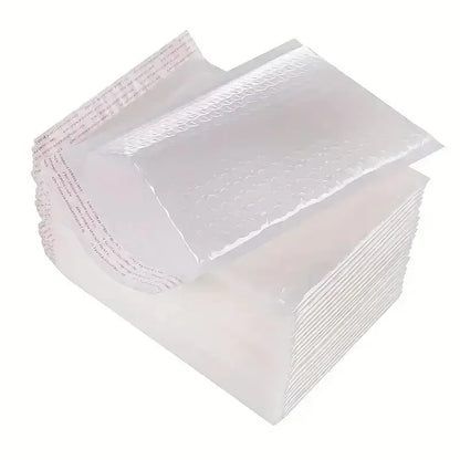 10/50pcs Composite Pearlescent Film Bubble Bag White Garment Packaging Express Bag Thickened Envelope Foam Waterproof Bubble Bag