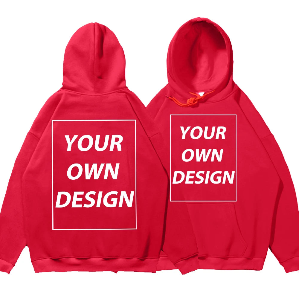 Customized DIY Print Men Woman Autumn Winter Hoodies Casual Classic Pullovers Simple Comfy Streetwear Soft Warm Sports Clothing