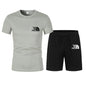 Summer Fashion Trend Casual Sports Two-Piece Set Trendy Men's Short-Sleeved T-Shirt+Shorts Set
