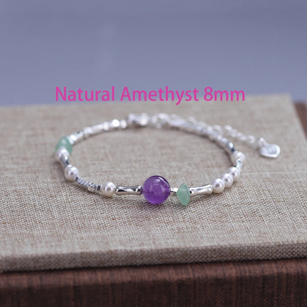 VENTFILLE 925 Sterling Silver Line Extremely Fine Bracelet for Women Love Haert Bead Korean Ins Sweet Jewelry Gift Dropshipping