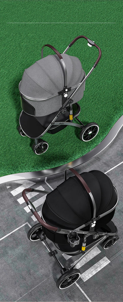 Plant Folding Travel Luxury Pet Stroller For Travel 4 Wheels Trolley Small Dogs & Cats
